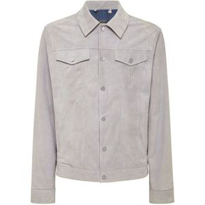 Billionaire, Heren, Jassen, Blauw, Maat: L Suède,