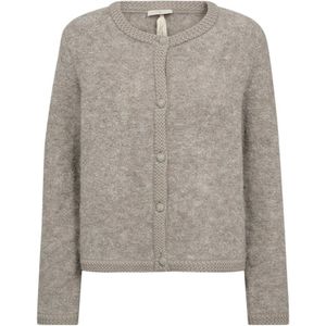 Freequent - Cardigan - Beige - Dames - Knoopsluiting - Zacht Gebreid Vest