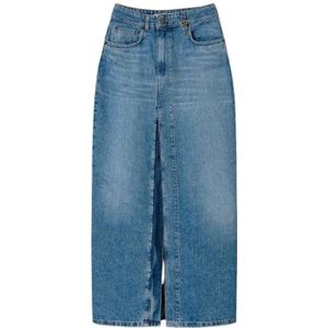 Twinset, Dames, Rokken, Blauw, Maat: M Denim,