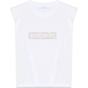 Patrizia Pepe, Dames, Tops, Wit, Maat: S