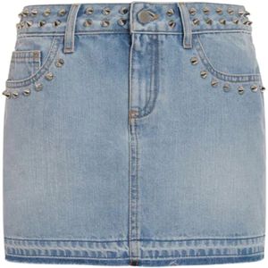 Alessandra Rich, Dames, Rokken, Blauw, Maat: W28 Denim,