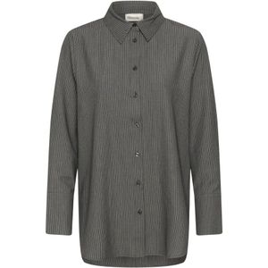 My Essential Wardrobe, Dames, Blouses & Shirts, Grijs, Maat: XS Leer,