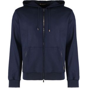 Moorer, Heren, Sweatshirts & Hoodies, Blauw, Maat: XL Wol,