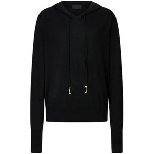Liu Jo, Dames, Sweatshirts & Hoodies, Zwart, Maat: XS Wol,