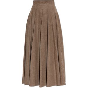 Max Mara, Dames, Rokken, Bruin, Maat: XS Wol,