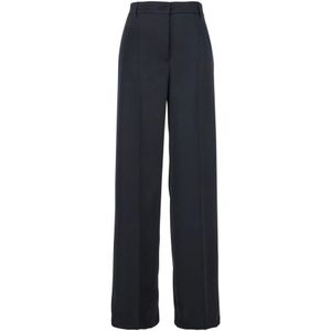 Plain, Dames, Broeken, Blauw, Maat: XS Satijn,