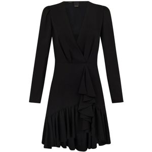 Pinko, Dames, Jurken, Zwart, Maat: XS Poliester,