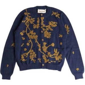 Baziszt, Dames, Truien, Blauw, Maat: L Wol,