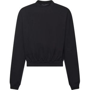 Dolce & Gabbana, Heren, Sweatshirts & Hoodies, Zwart, Maat: S Katoen,