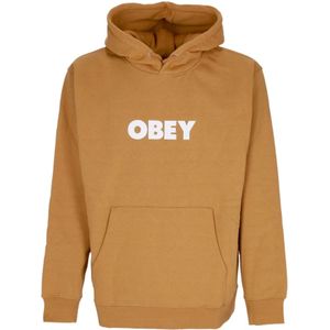 Obey, Heren, Sweatshirts & Hoodies, Bruin, Maat: XL Fleece,