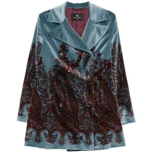 Etro, Dames, Mantels, Veelkleurig, Maat: M Velours,