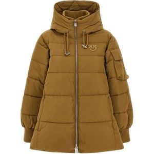 Pinko, Dames, Jassen, Beige, Maat: L Leer,