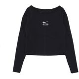 Nike - Air Logo Tee - T-shirt - Zwart - Dames - Lange Mouw - Katoen