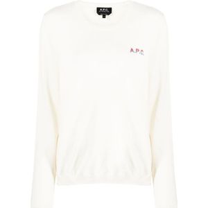 A.p.c., Dames, Truien, Beige, Maat: L Katoen,