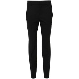 Brunello Cucinelli, Dames, Broeken, Zwart, Maat: XL Wol,