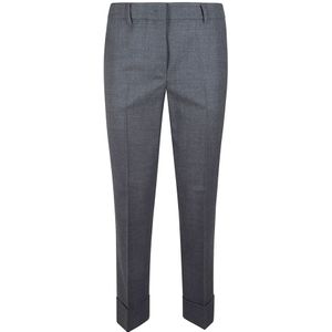 Incotex, Dames, Broeken, Grijs, Maat: M Wol,