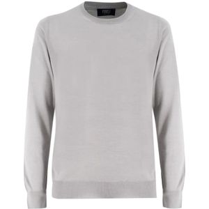 Fedeli, Heren, Truien, Grijs, Maat: L Zijde,