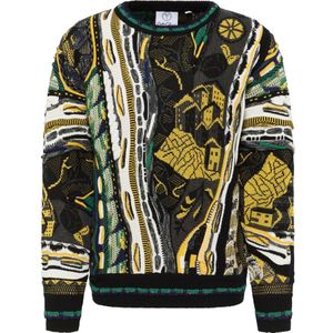 Carlo Colucci - Moderne 3D Jacquard Sweater - Veelkleurig - Heren