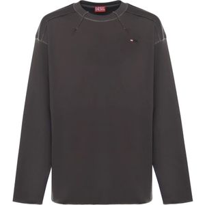 Diesel, Heren, Tops, Grijs, Maat: XL Katoen,