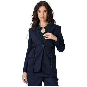 Kocca, Dames, Jassen, Blauw, Maat: L Leer,