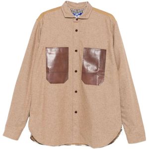 Junya Watanabe, Heren, Overhemden, Bruin, Maat: XL