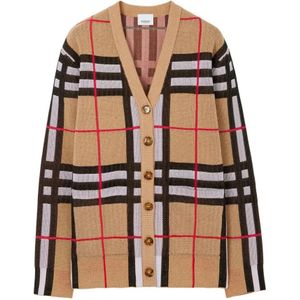 Burberry, Dames, Truien, Beige, Maat: L Katoen,