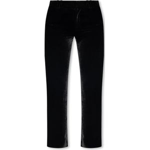 Balmain Fluwelen broek , Black , Dames , Maat: XS