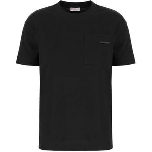 Brunello Cucinelli, Dames, Tops, Zwart, Maat: M Katoen,