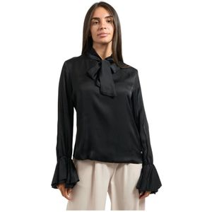YES Zee, Dames, Blouses & Shirts, Zwart, Maat: XS Viscose,