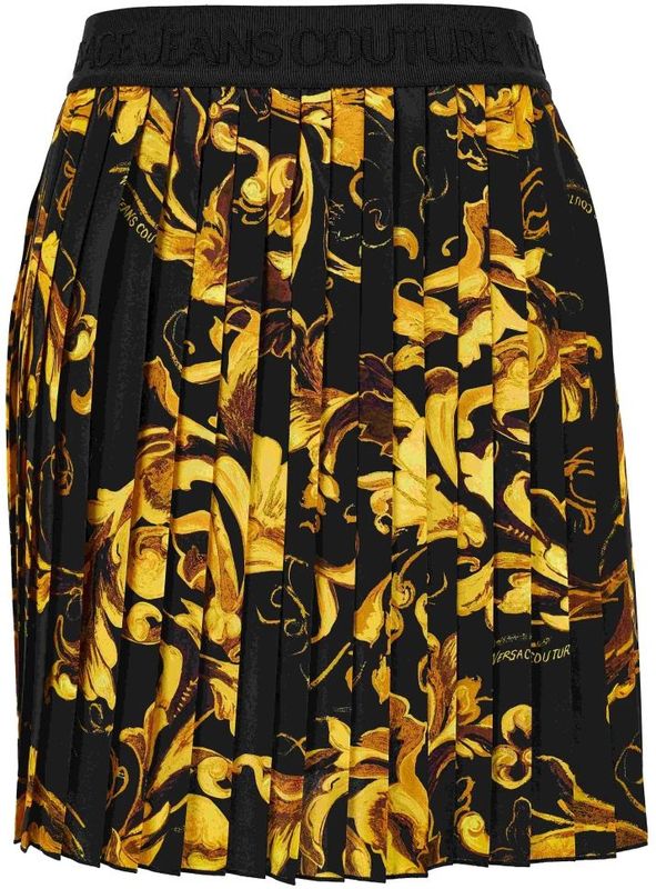 Versace Jeans Couture - Plooirok - Donkergeel/Zwart