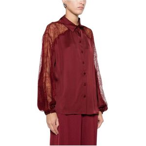 Twinset, Dames, Blouses & Shirts, Rood, Maat: XS