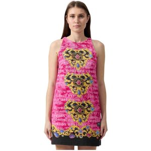 Versace Jeans Couture, Dames, Jurken, Veelkleurig, Maat: S Katoen,