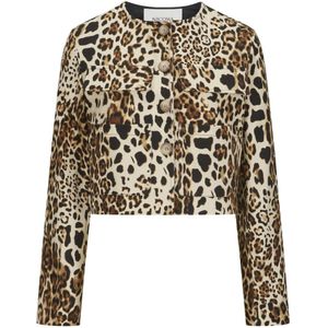 Nicowa - Gestructureerd Twill Jasje - Beige - Dames