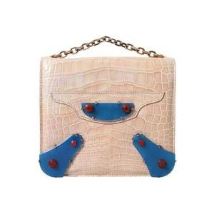 Balenciaga Elegant Mini Chain Beige Clutch , Multicolor , Dames , Maat: ONE Size