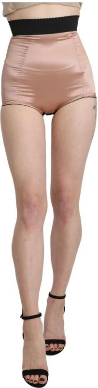 Dolce & Gabbana - High Waist Mini Hot Pants - Beige - 100% Zijde