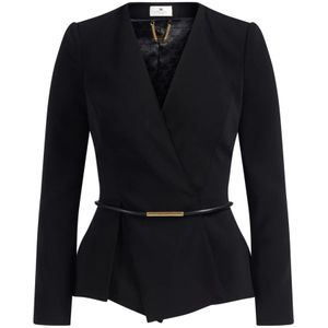 Elisabetta Franchi, Dames, Jassen, Zwart, Maat: S