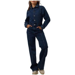 Another Label, Dames, Jumpsuits & Playsuits, Blauw, Maat: XS