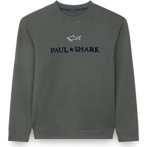 Paul & Shark, Heren, Sweatshirts & Hoodies, Grijs, Maat: S Katoen,