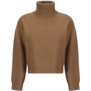 Max Mara Studio, Dames, Truien, Bruin, Maat: XL Kasjmier,