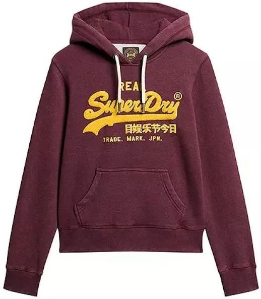 Superdry - Chenille Grafische Hoodie - Rood - Dames