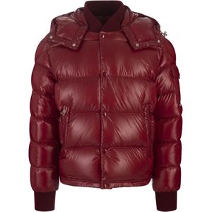 Moncler Rode Maljasset Donsjas , Red , Heren , Maat: S