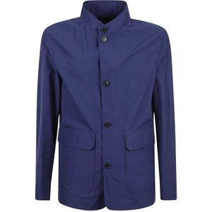 Zegna, Heren, Jassen, Blauw, Maat: L Nylon,