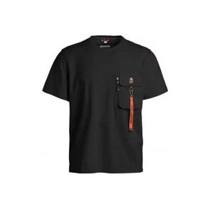 Parajumpers Zwarte Mojave Ritszak T-shirt , Black , Heren , Maat: XL