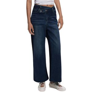 Desigual, Dames, Jeans, Blauw, Maat: XL Katoen,