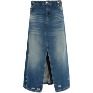 Misbhv, Dames, Rokken, Blauw, Maat: XS Denim,