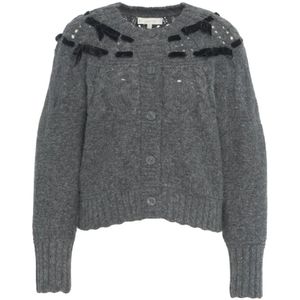 Loveshackfancy, Dames, Truien, Grijs, Maat: S Wol,