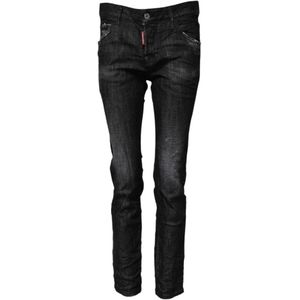 Dsquared2, Dames, Jeans, Zwart, Maat: 2XS Katoen,