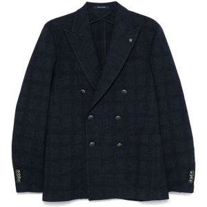 Tagliatore, Heren, Jassen, Blauw, Maat: 2XL Wol,