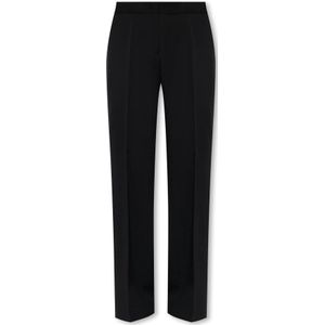 Jil Sander, Dames, Broeken, Zwart, Maat: M Wol,