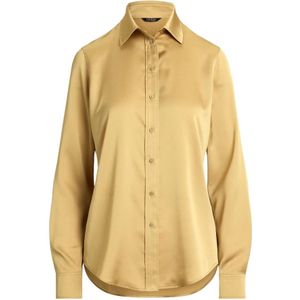 Ralph Lauren, Dames, Blouses & Shirts, Bruin, Maat: L Poliester,